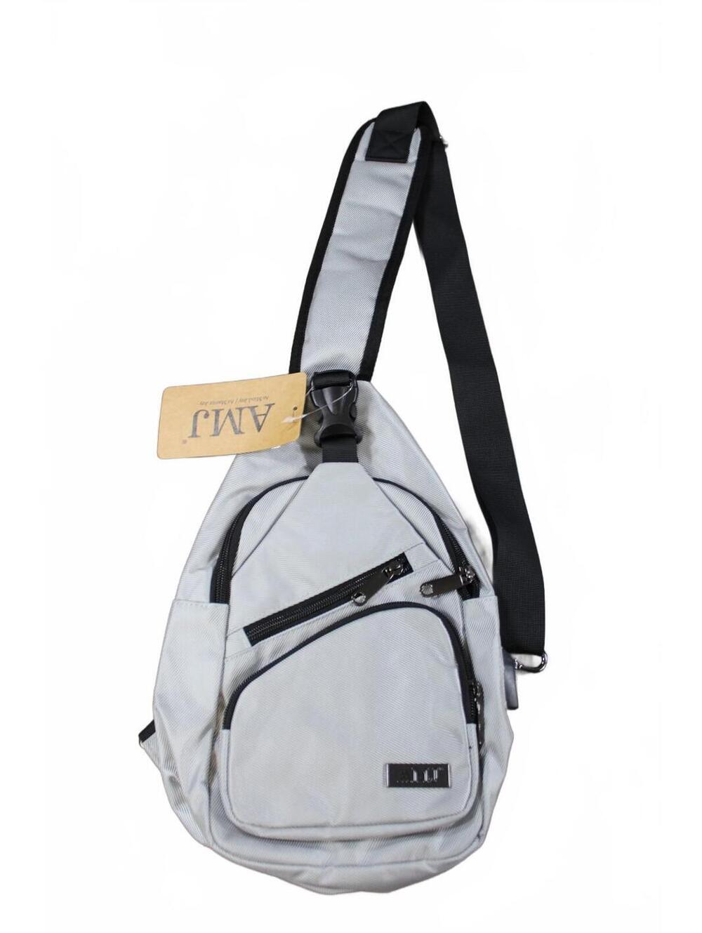 AMJ Grey Tactical Sling Crossbody Chest Bag Travel Pack